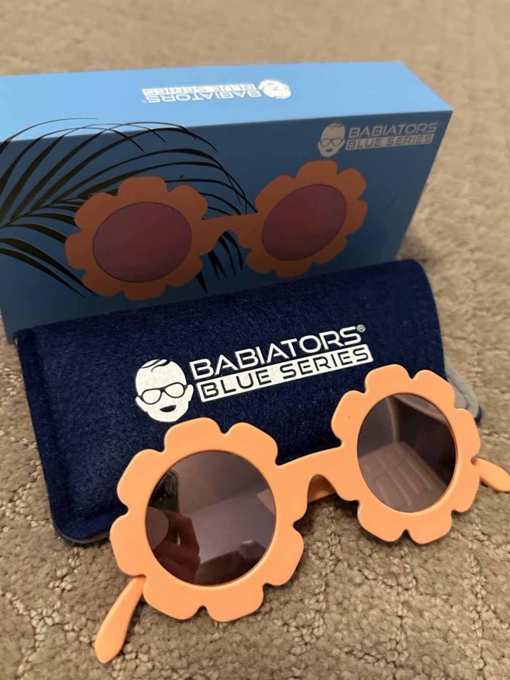 Babiators Peach Flower Kids Sunglasses Sizes Ages 6+